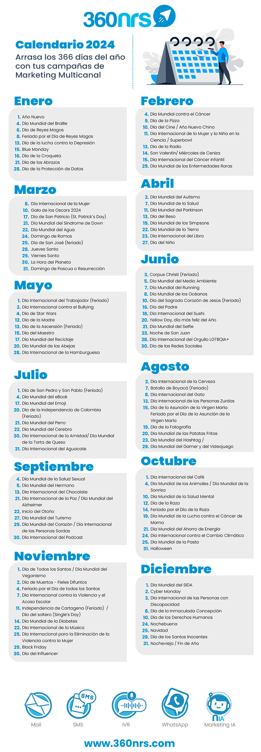 Calendario de Marketing Colombia 2024